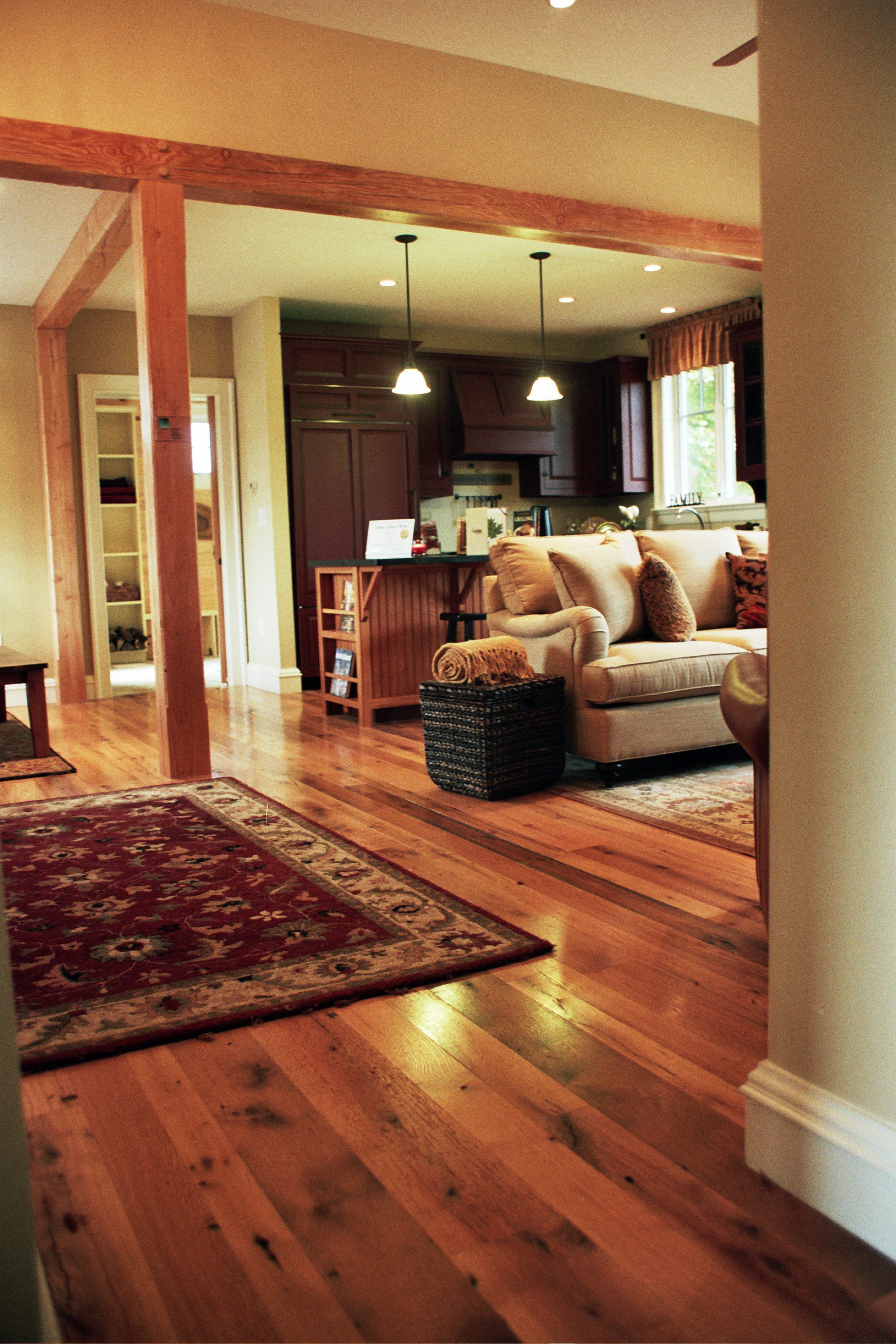Reclaimed Oak Wood Floors Living Room Abode Builders
